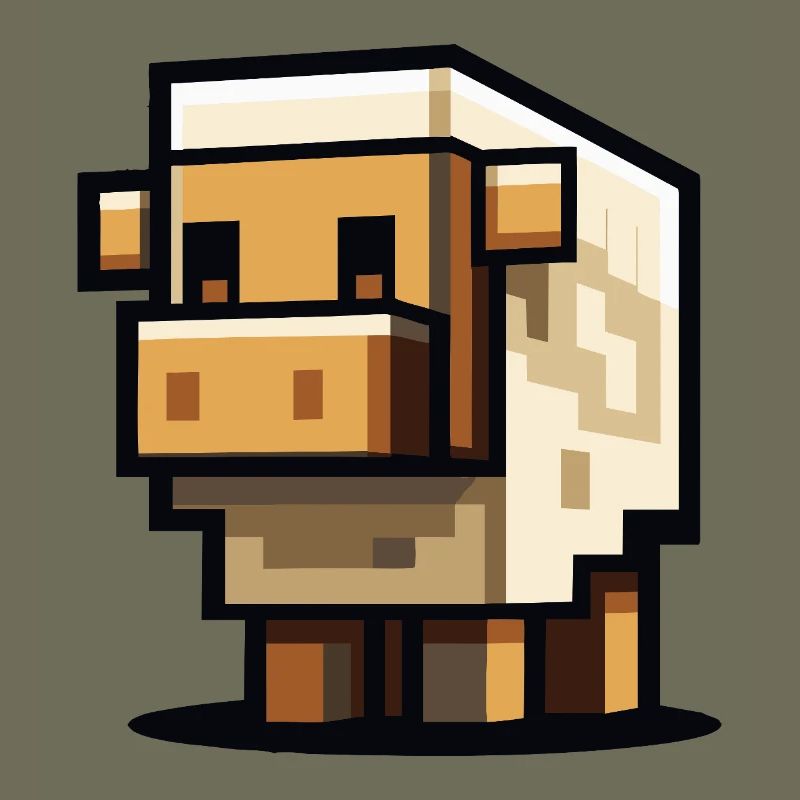 Block Sheep – Süßes Pixel Schaf