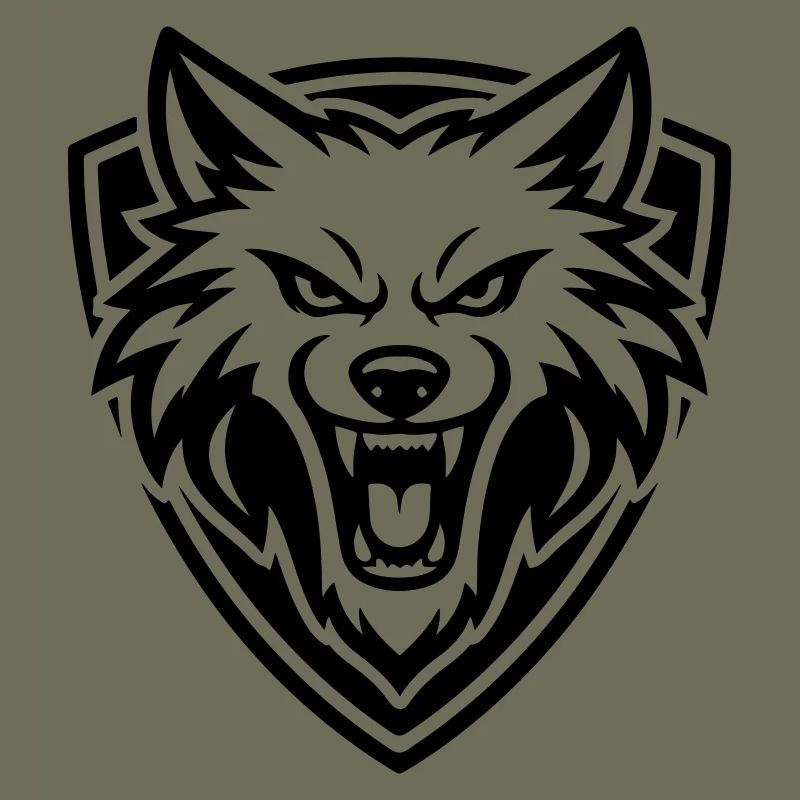 Wolf Kopf Wappen
