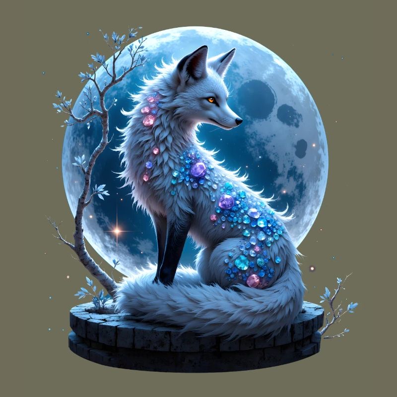 Blauer Fuchs der Lunar-Edelsteine