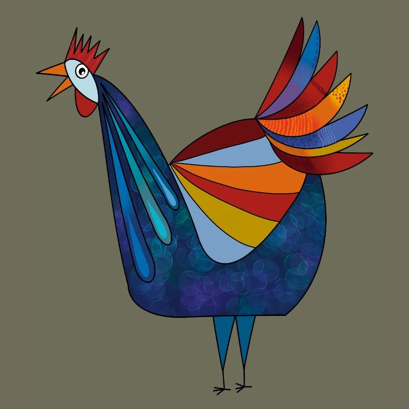 Fans de poulet - Coq - Coq - Poulet fleur - Bio