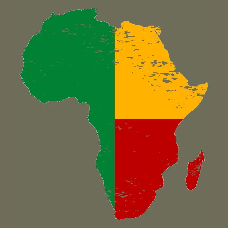 Drapeau du Bénin Afrique utilisé