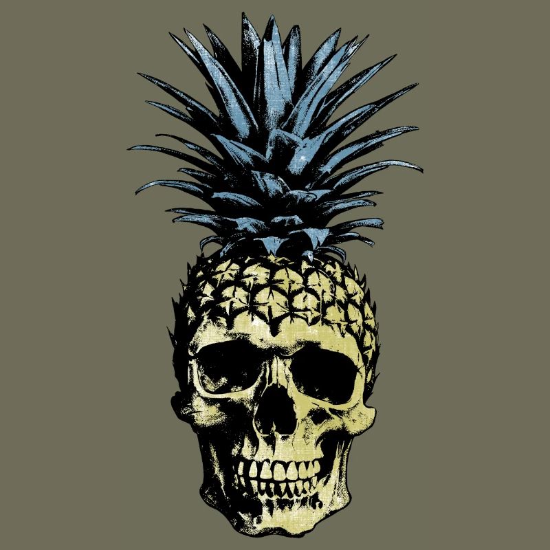 PINEAPPLE SKULL LIGHT BACKGROUNDS