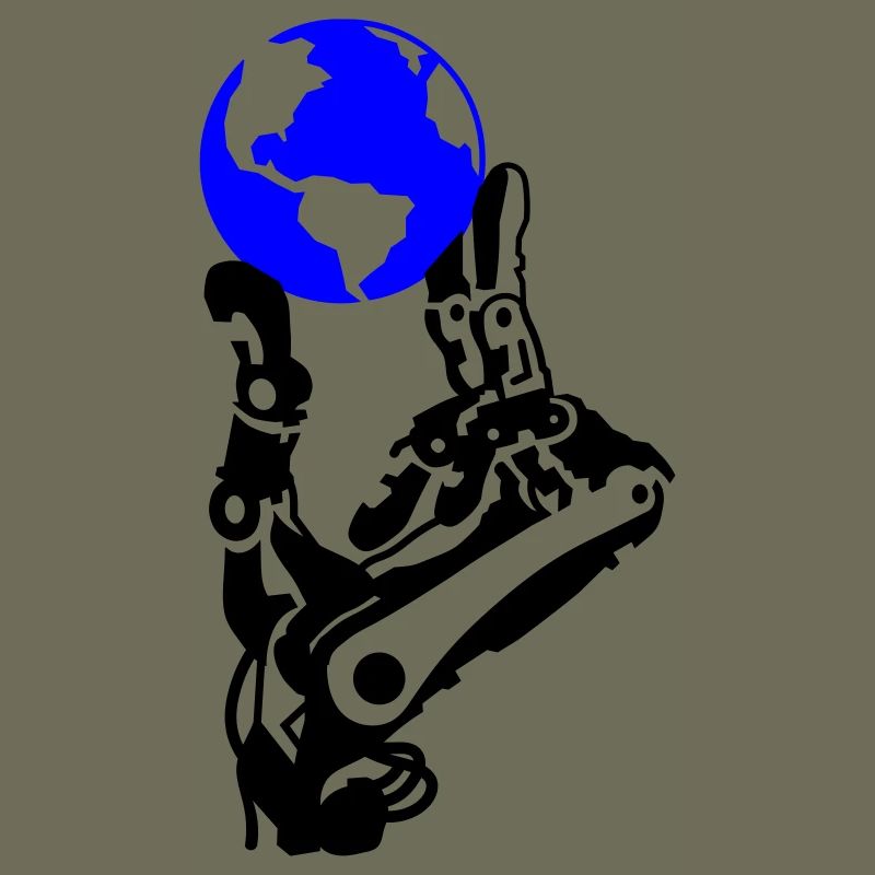 Globe dans la main robotisée