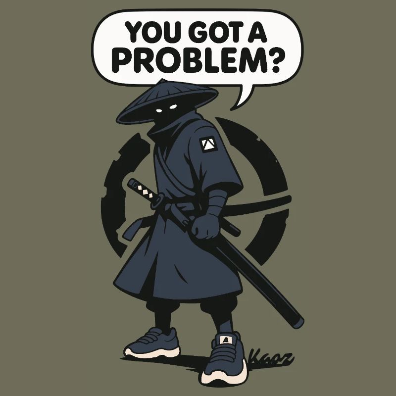 Shadow ninja with saying
