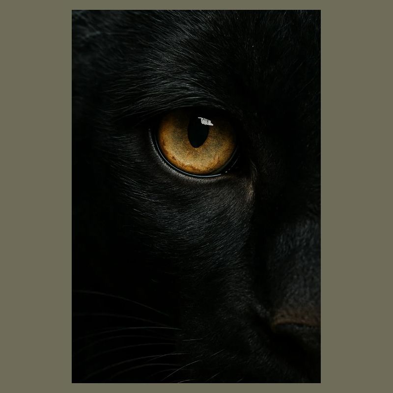 Mystischer Schwarzer Panther Blick