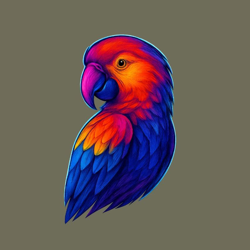 Lebendige Regenbogenpapagei Illustration