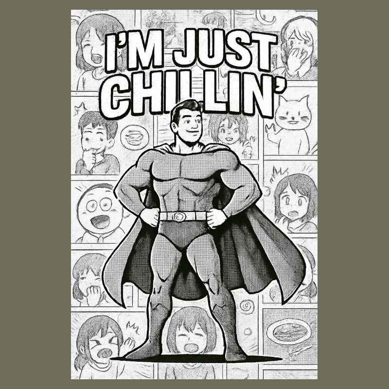 "Manga Hero: Just Chillin'"