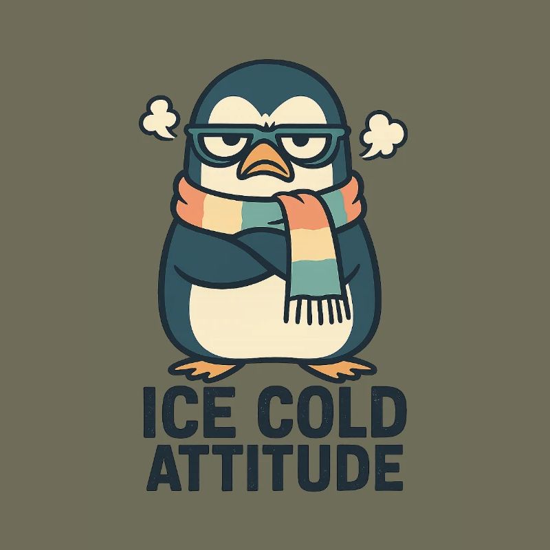 Eiskalte Haltung Pinguin