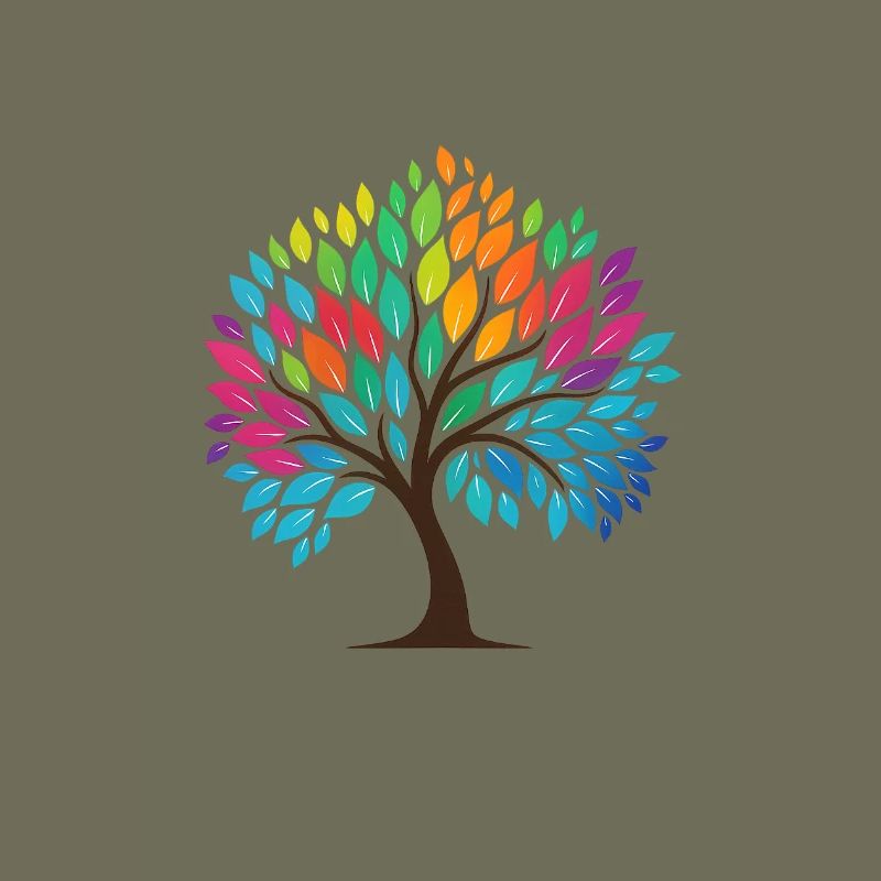 Lebensbaum im Regenbogendesign