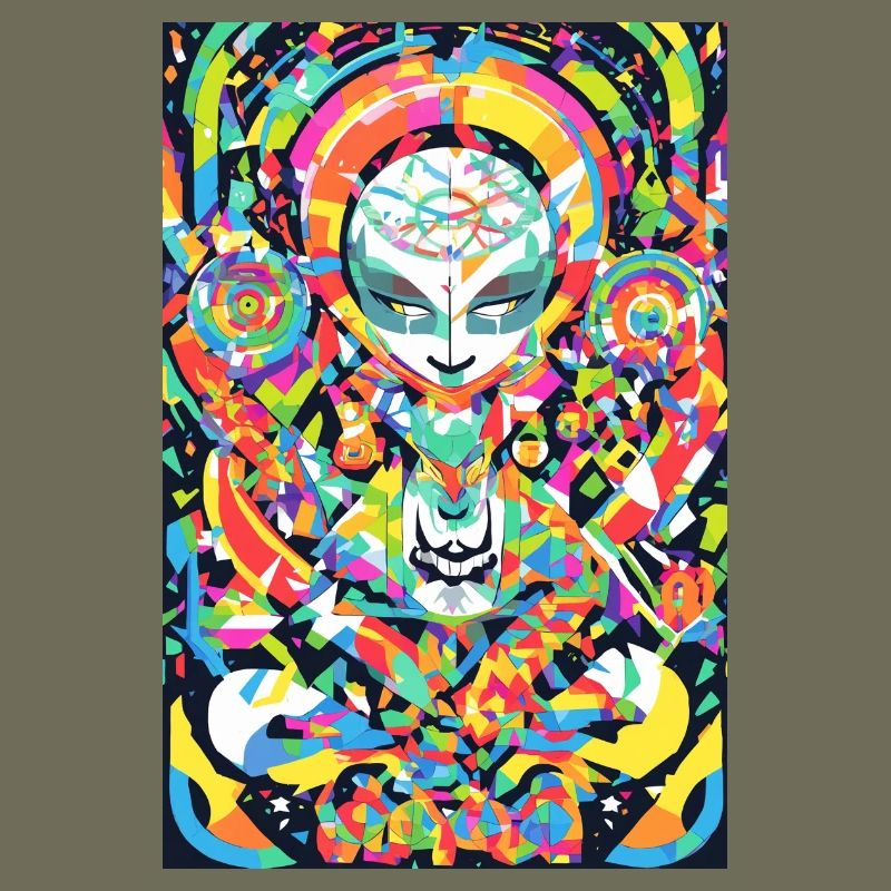Psychedelisches Chakra & Katzenkunst