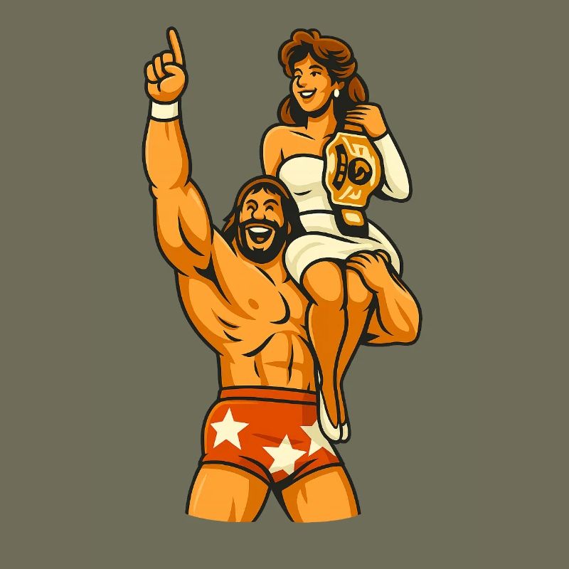 Conception de duo de lutte de célébration