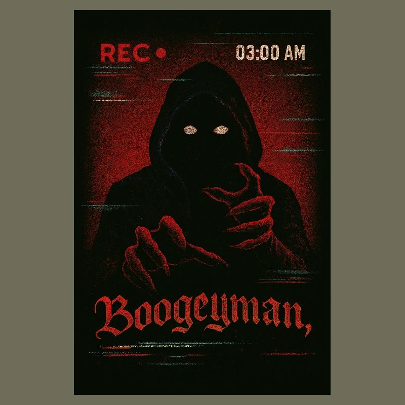 VHS Glitch Boogeyman Horror Tee