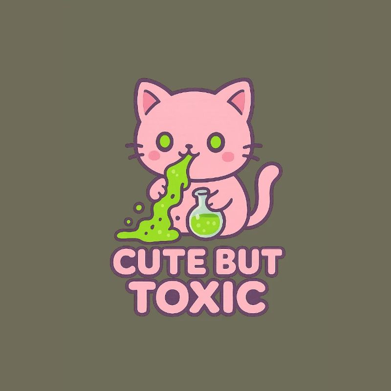 Giftige Kawaii-Katze