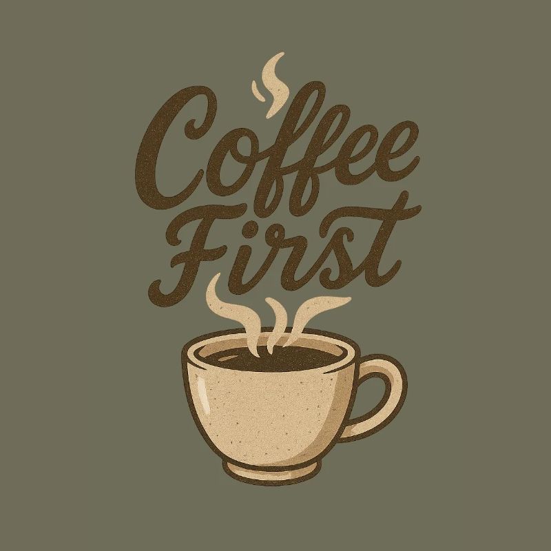 Coffee First Kaffee Illustration