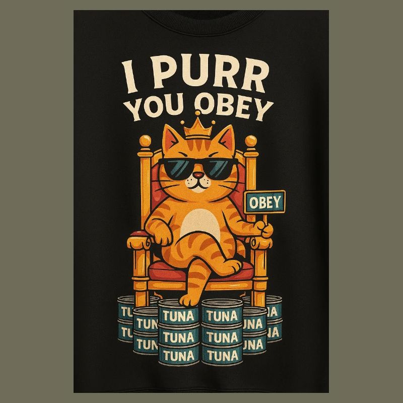 Commandes du roi des chats avec du thon