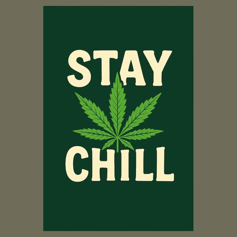 Stay Chill Feuille de Cannabis