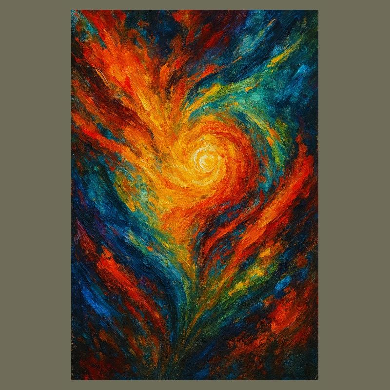 Vortex Chromatique Abstrait Feu