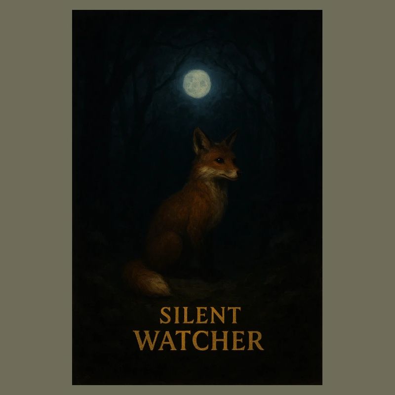 Silent Waiting Fox im Mondlicht