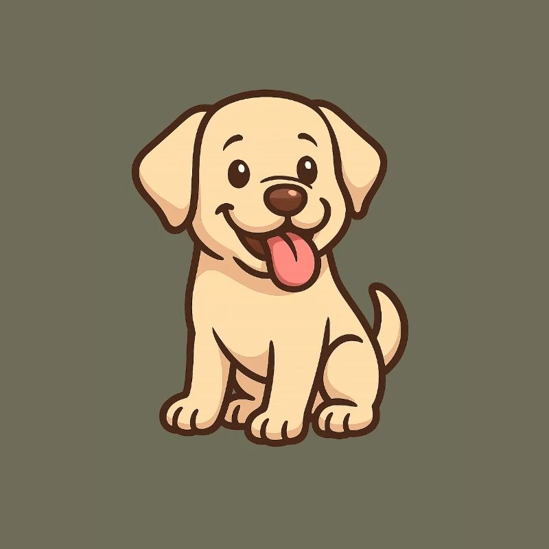 Chiot animé mignon