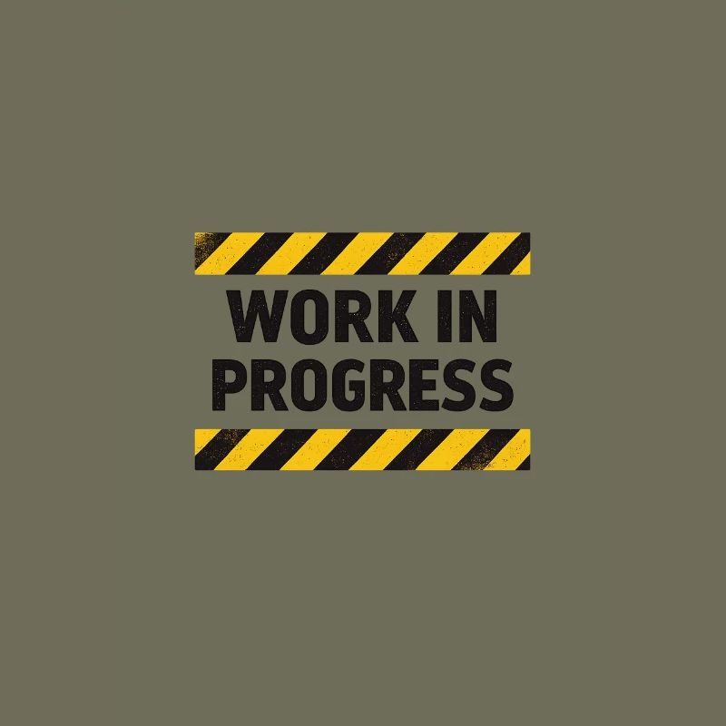 Fortschritt in Arbeit – Warnband