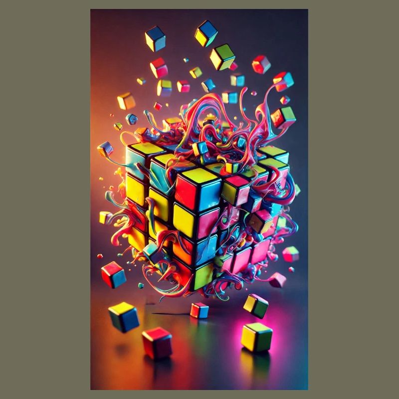 Cube d’explosion de couleur