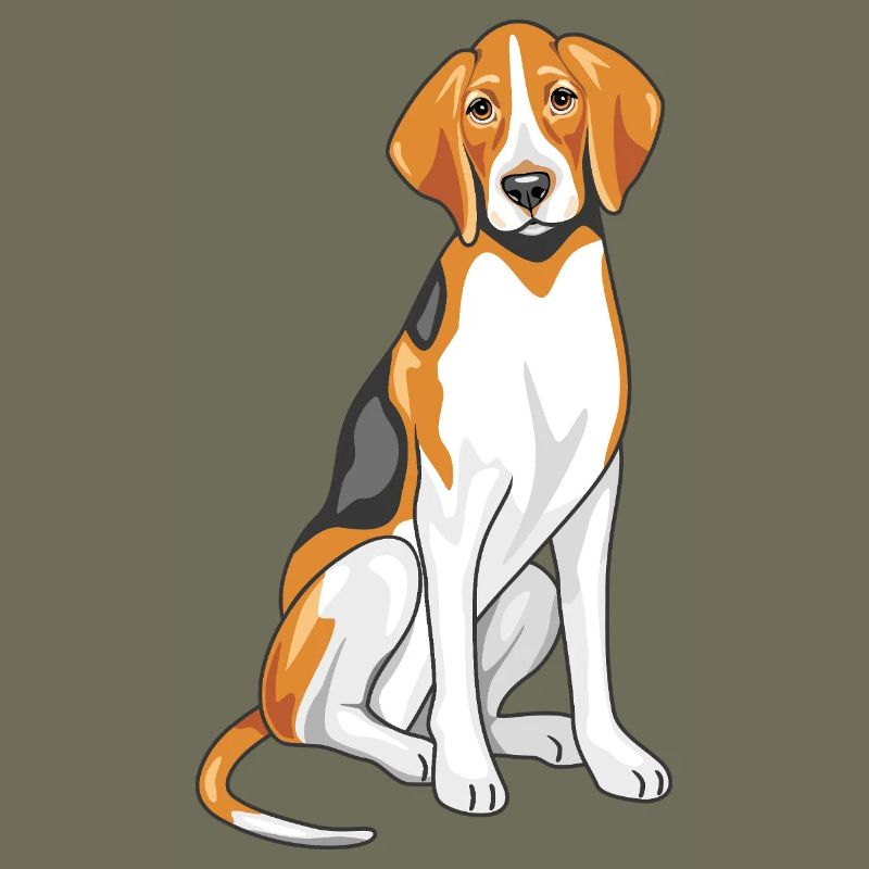 Sitting foxhound