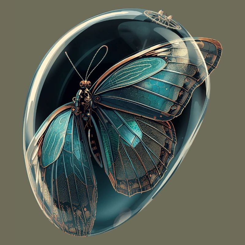 Türkis-Blasen-Schmetterling