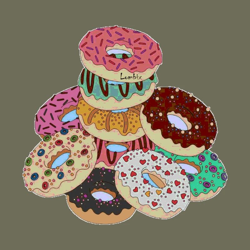 Pyramide der Regenbogen-Donuts