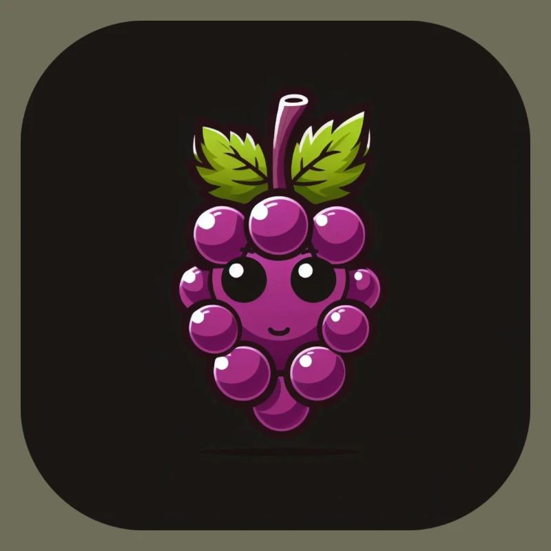 Raisin violet avec visage