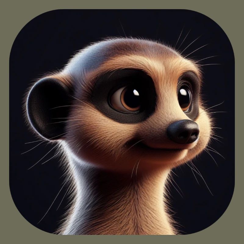 Suricate dans le style d’animation