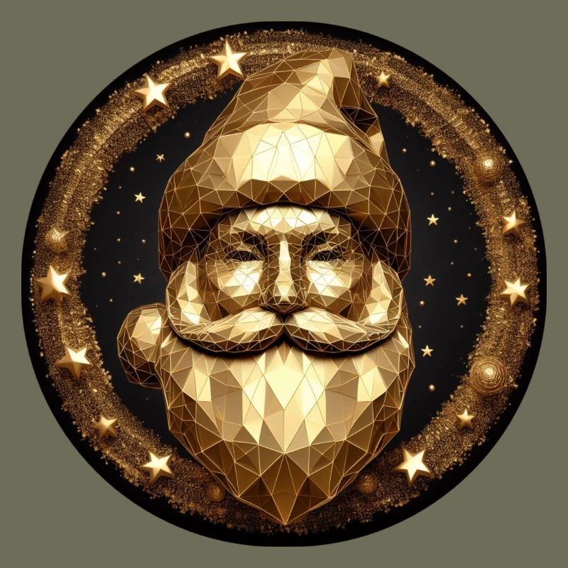Weihnachtsmann Gold Kopf