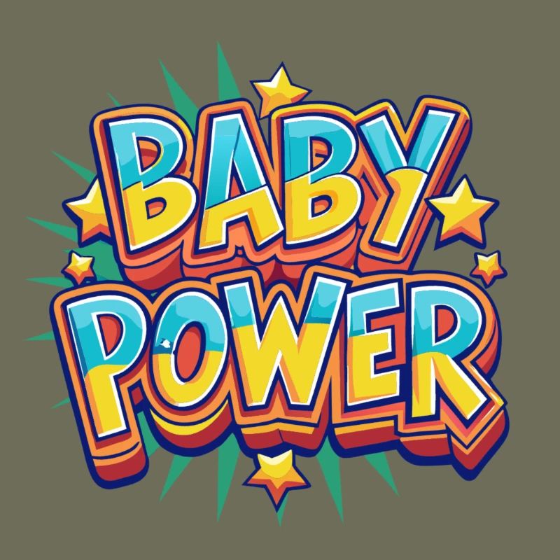 Baby Power Comic Style Design