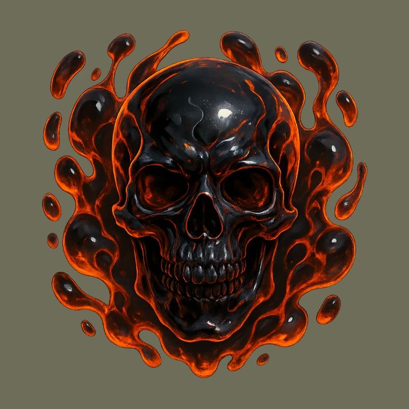 Flammender Totenkopf