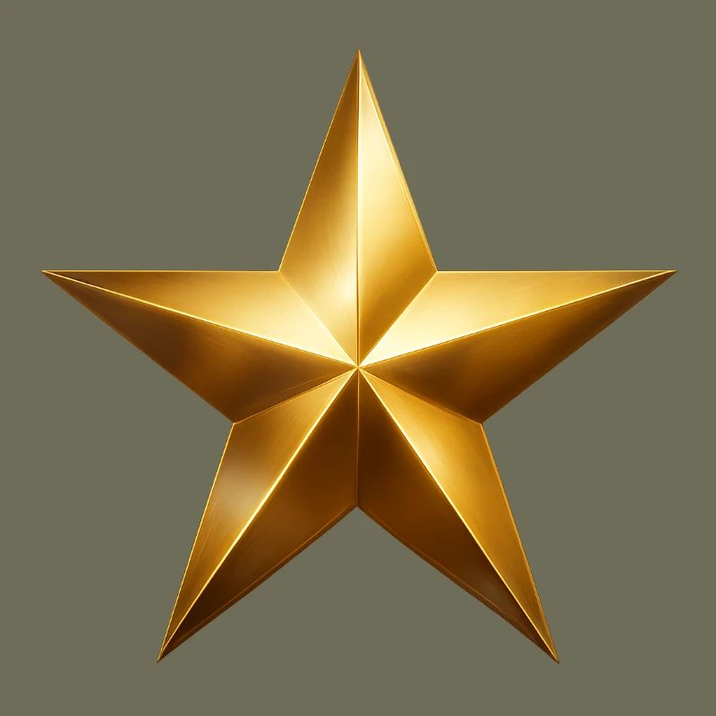 Accent étoile dorée