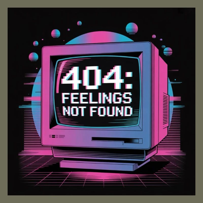 Retro Tech 404 Sentiments Introuvables Design