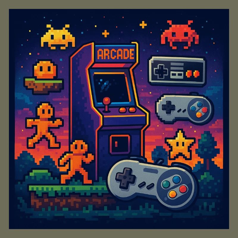 Conception de jeu d’arcade Pixel rétro