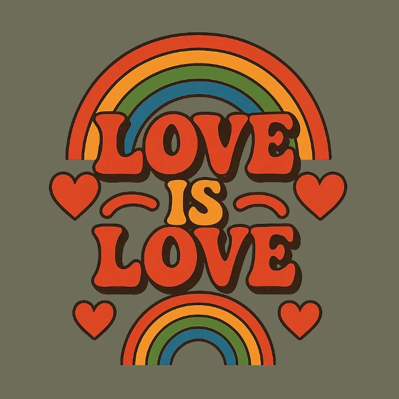 Liebe Regenbogen Illustration