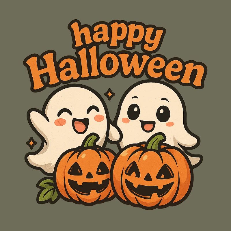 Cute Ghosts Halloween Design