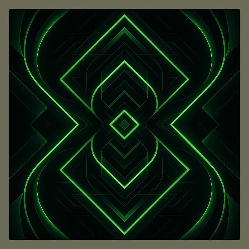 Futuristic green geometry