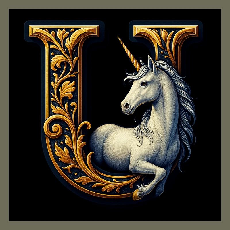 U – Magisches Ornament mit Einhorn
