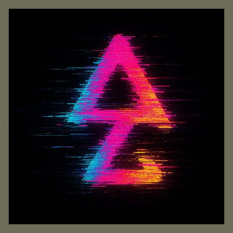 Neon Glitch Triangle Aura
