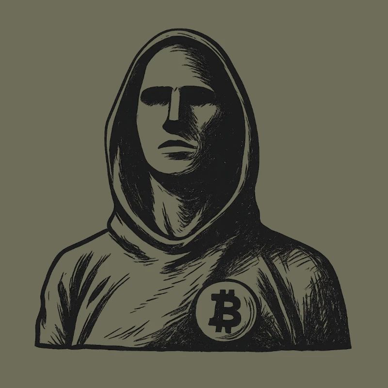 Anonymer Hacker mit Bitcoin-Logo