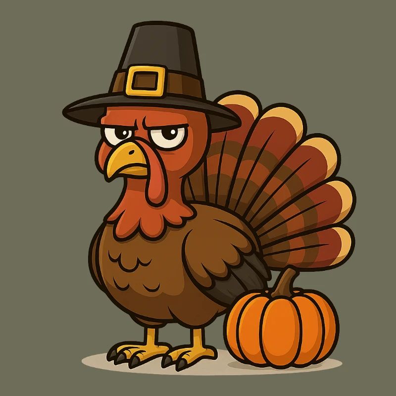 Erntedank Turkey mit Pilgerhut