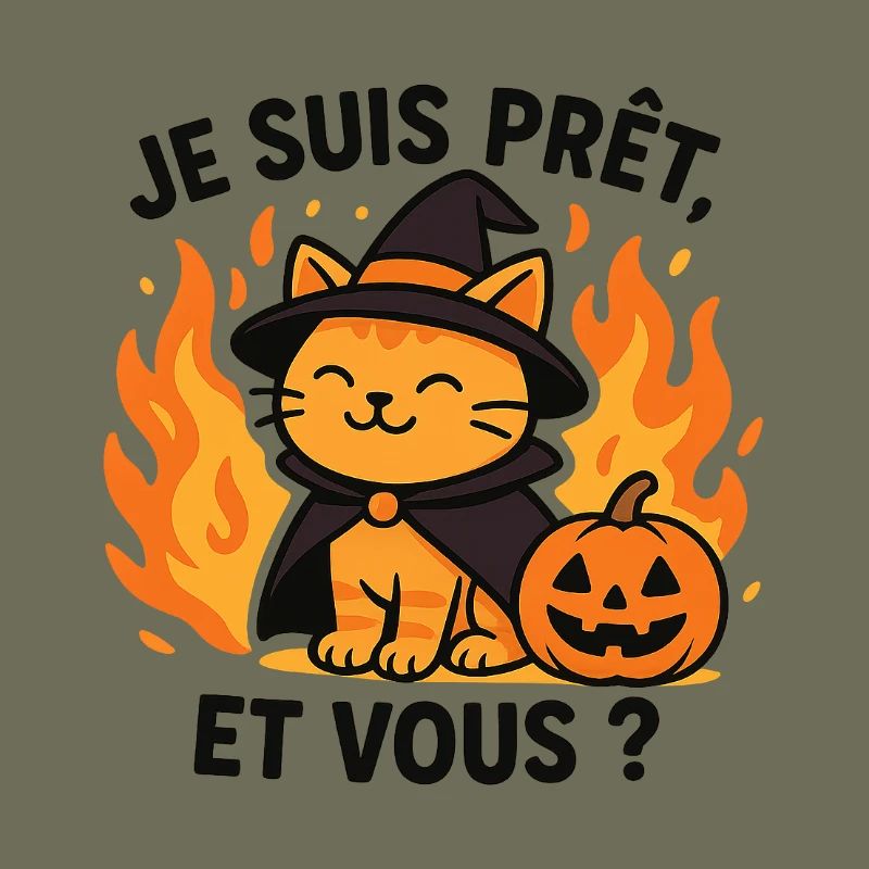 Halloween Wizard Cat Ready