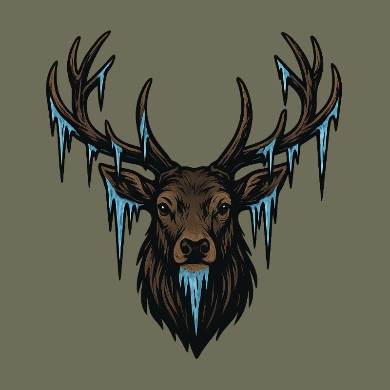 Icicle Deer Head
