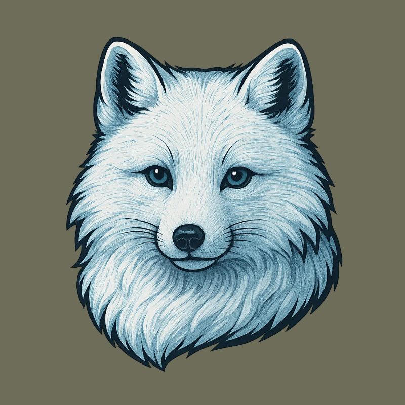 Blaues Wolfsgesicht Illustration