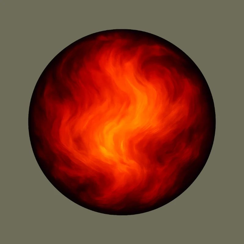 Wirbelnde Feuerkugel