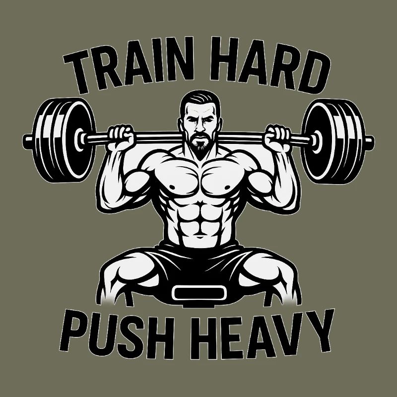 Devise de musculation Push Heavy