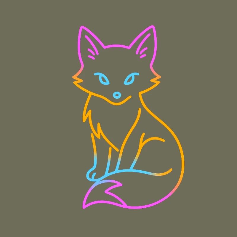 Neonfuchs-Umriss