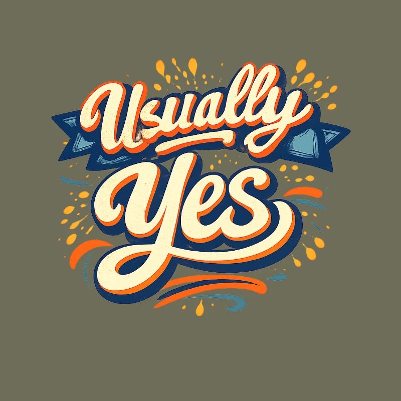 Usually Yes Retro Script